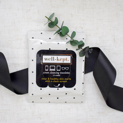 Celebrate the professional milestones and encourage perseverance for all things that lie ahead. Close up of Screen Cleansing Towelettes